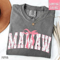 Pink Mamaw Bow Shirt Comfort Colors Cute T-Shirts, Hoodie, Sweatshirt - T-Shirt, Sweatshirt, Hoodie