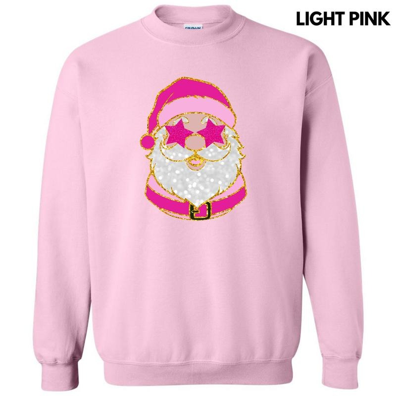 Pink Star Eyes Santa FAKE Glitter 'NLB' T-Shirts, Hoodie, Sweatshirt - T-Shirt, Sweatshirt, Hoodie