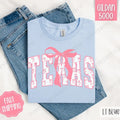Pink Texas Bow Shirt Gildan Cute Plus Sizes T-Shirts, Hoodie, Sweatshirt - T-Shirt, Sweatshirt, Hoodie
