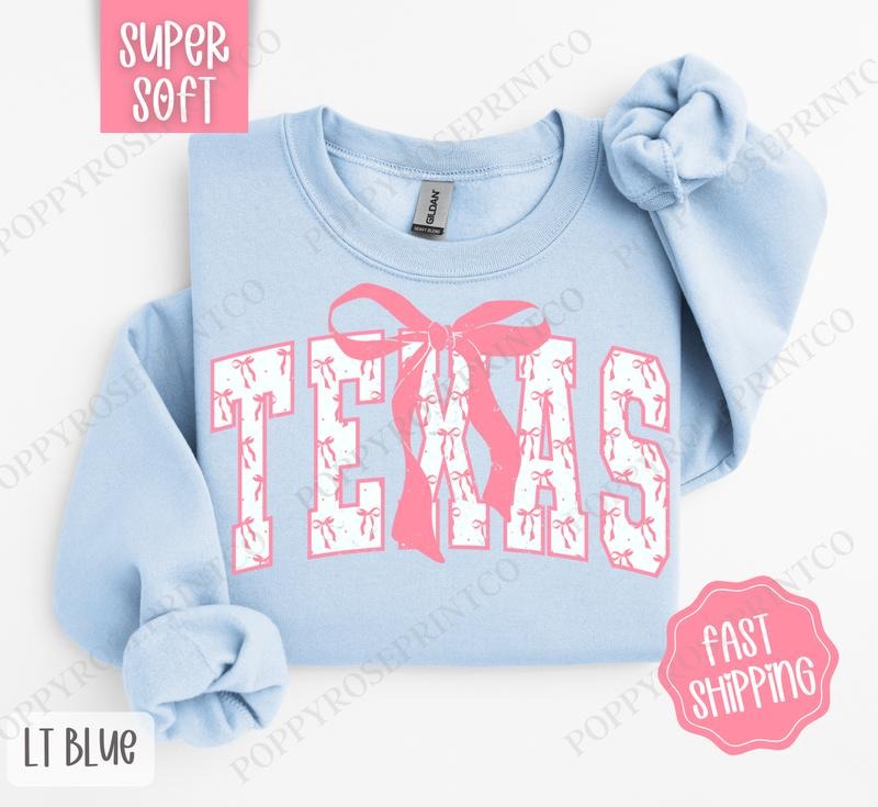 Pink Texas Bow Cute T-Shirts, Hoodie, Sweatshirt - T-Shirt, Sweatshirt, Hoodie
