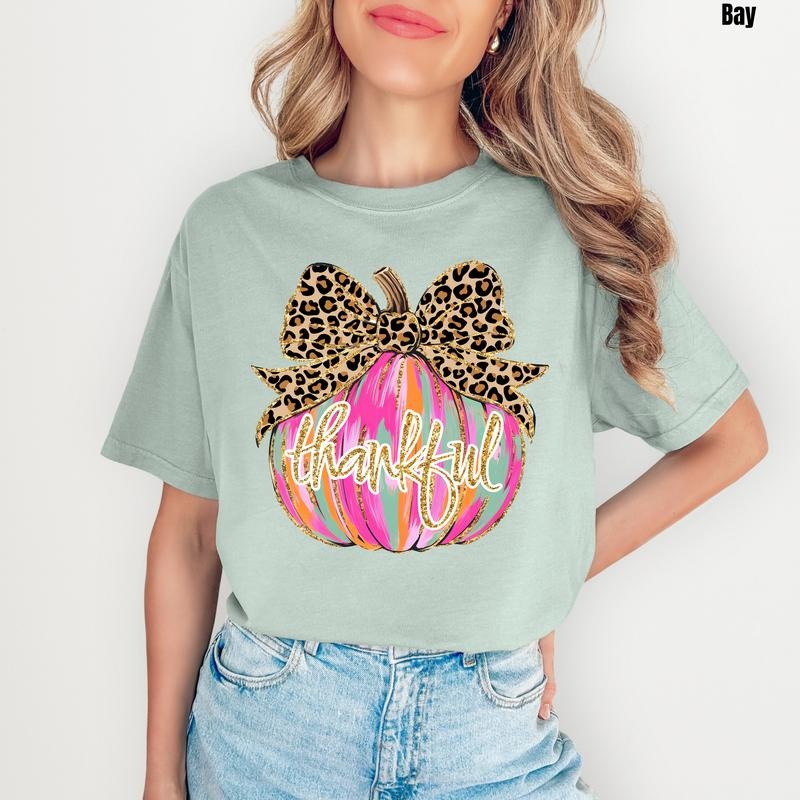 Pink Thankful Pumpkin Comfort Colors 'NLB' T-Shirts, Hoodie, Sweatshirt - T-Shirt, Sweatshirt, Hoodie