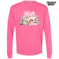 Pink Train & Santa Long Sleeve Comfort Colors 'NLB' T-Shirts, Hoodie, Sweatshirt - T-Shirt, Sweatshirt, Hoodie