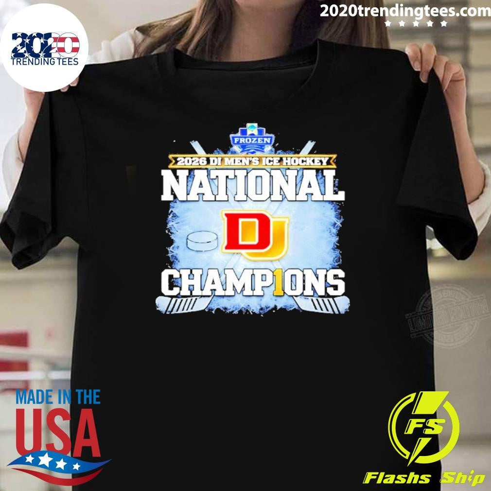 Pioneers Mens Ice Hockey National Champions 26 Logo Shirt Unisex T-shirt, Sweatshirt, Hoodie, Long Sleeve Tee - T-Shirt, Sweatshirt, Hoodie