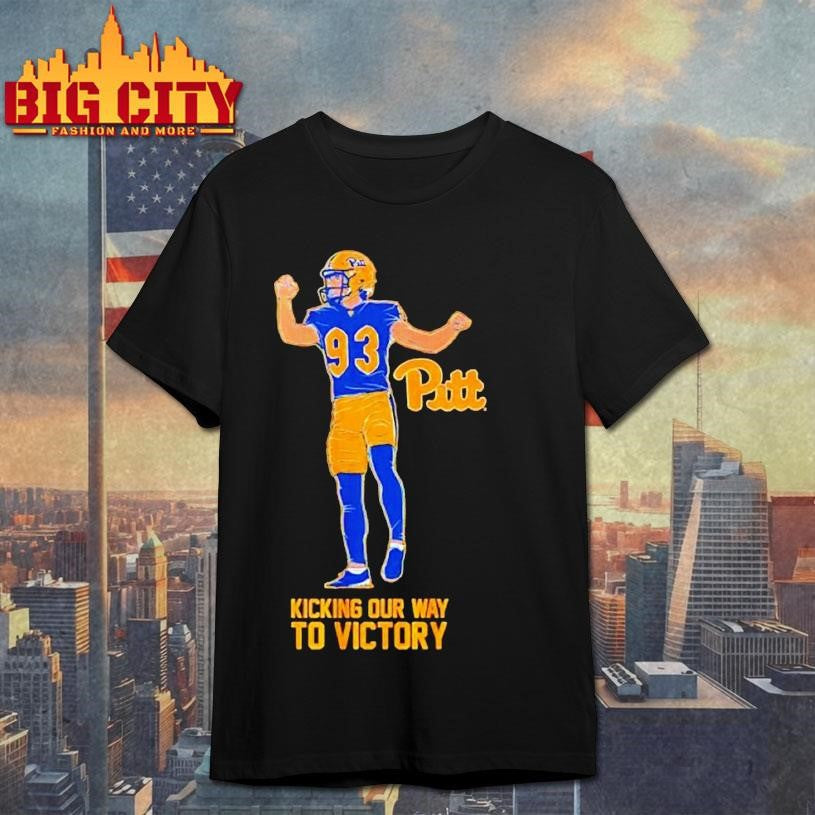 Pitt Panthers Football Trey Butkowski kicking our way to Victory Shirt Unisex T-shirt, Sweatshirt, Hoodie, Long Sleeve Tee - T-Shirt, Sweatshirt, Hoodie