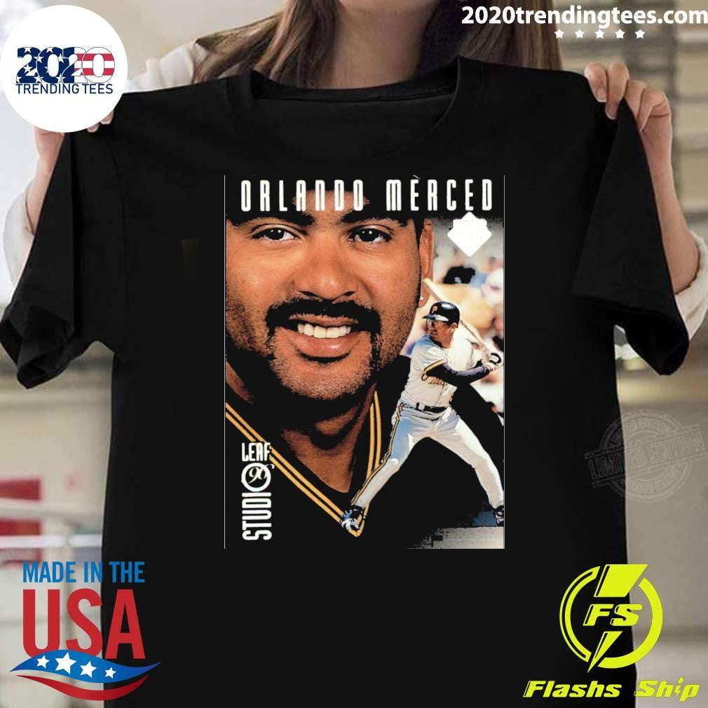 Pittsburgh Pirates 1996 Studio Silver Press Proofs #90 Orlando Merced Shirt Unisex T-shirt, Sweatshirt, Hoodie, Long Sleeve Tee - T-Shirt, Sweatshirt, Hoodie