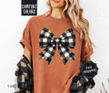 Plaid Bow Shirt Comfort Colors Fall Coquette October Shirt T-Shirts, Hoodie, Sweatshirt - T-Shirt, Sweatshirt, Hoodie