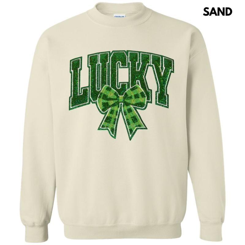 Plaid Lucky Bow Sequin Patch T-Shirts, Hoodie, Sweatshirt - T-Shirt, Sweatshirt, Hoodie