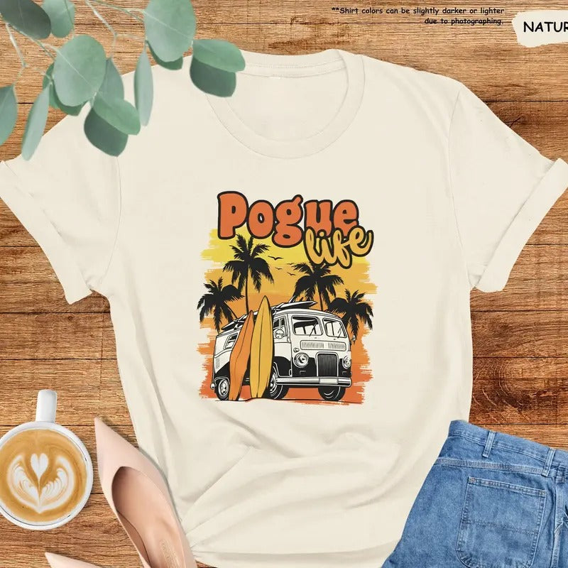 Pogue Life Shirt Outer Banks Shirt Cute Beach Shirt Summer Vacation Shirt Outer Banks Beach Sunset Shirt Spring Break Shirt T-Shirts, Hoodie, Sweatshirt - T-Shirt, Sweatshirt, Hoodie