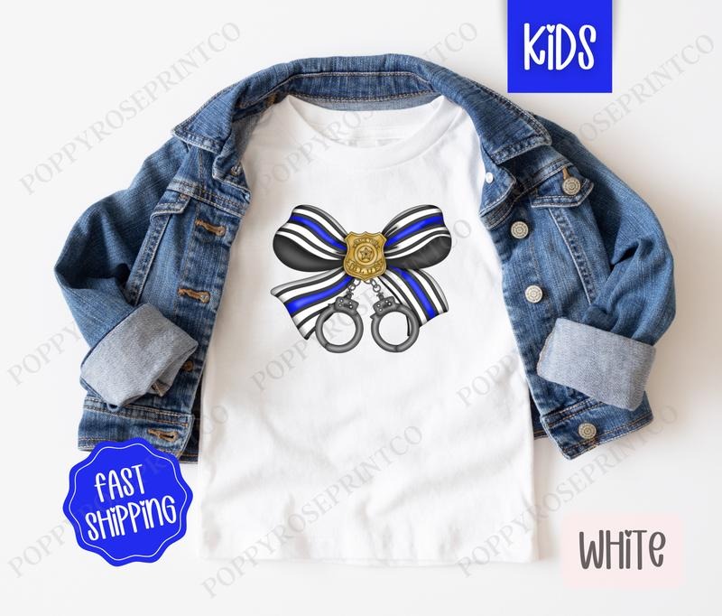 Police Coquette Bow Shirt Children'S Cute Gildan T-Shirts, Hoodie, Sweatshirt - T-Shirt, Sweatshirt, Hoodie