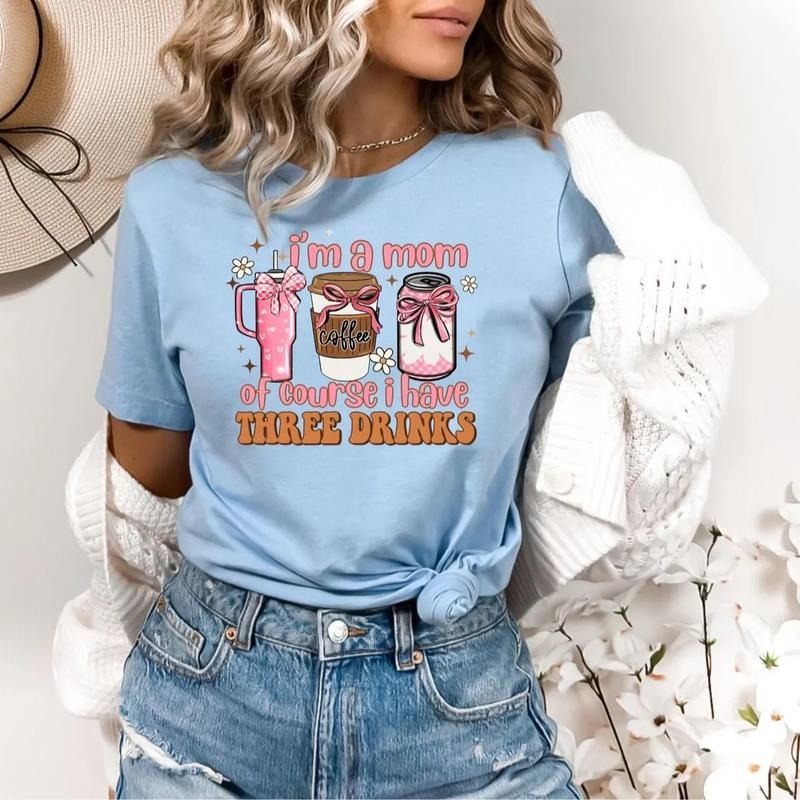 I Am Mom Course I Have 3 Drinks Funny Mom Shirt Classic Fit 50 50 Cotton Polyester Safety Green Casual Summer Womenswear T-Shirts, Hoodie, Sweatshirt - T-Shirt, Sweatshirt, Hoodie