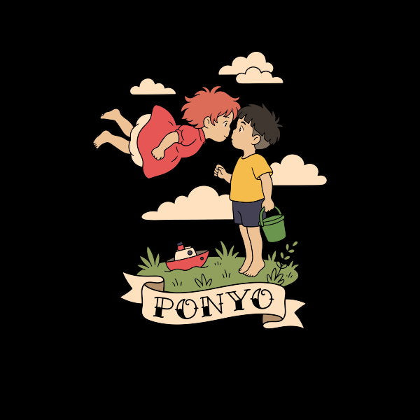 Ponyo Magical Friendship Unisex T-shirt, Sweatshirt, Hoodie, Long Sleeve Tee - T-Shirt, Sweatshirt, Hoodie