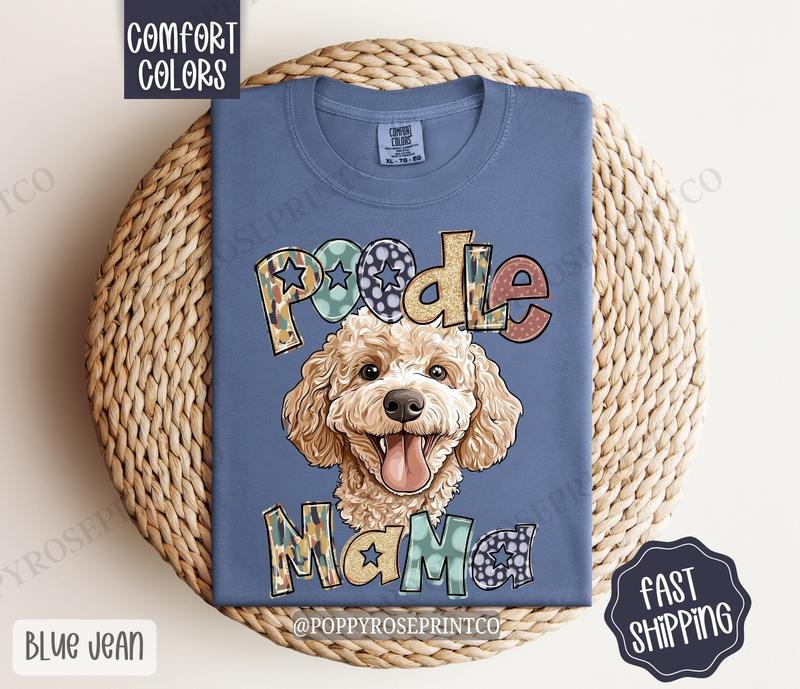 Poodle Mama Comfort Colors Dog Mom Cute Mama T-Shirts, Hoodie, Sweatshirt - T-Shirt, Sweatshirt, Hoodie