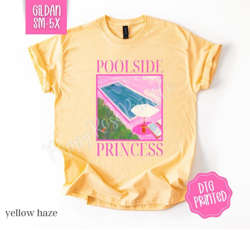 Poolside Princess Gildan Summer Cute Shirt Her T-Shirts, Hoodie, Sweatshirt - T-Shirt, Sweatshirt, Hoodie