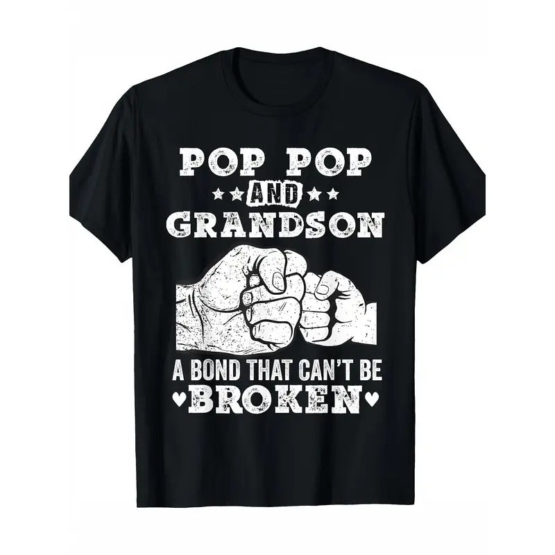 Pop Pop Grandson Bond That Cant Be Broken Grandpa 100% Cotton Made USA T-Shirts, Hoodie, Sweatshirt - T-Shirt, Sweatshirt, Hoodie