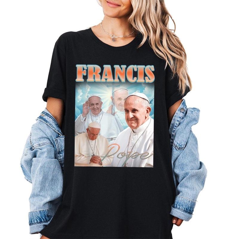 Pope Francis Retro Bootleg Pray Pope Francis Shirt Vatican Catholic Faith Shirt Christian Religious Papa Fan Shirts T-Shirts, Hoodie, Sweatshirt - T-Shirt, Sweatshirt, Hoodie