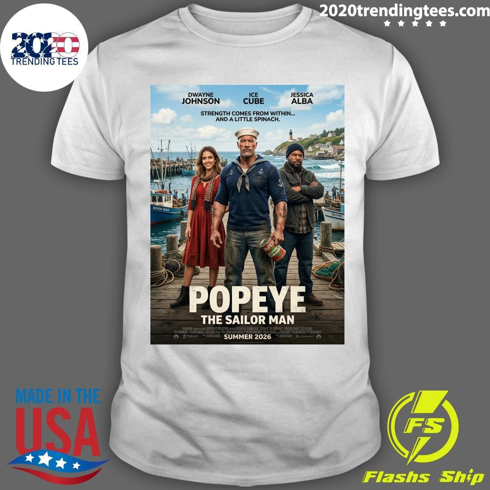 Popeye The Sailor Man 2026 Strength Comes From Within and A Little Spinach Shirt Unisex T-shirt, Sweatshirt, Hoodie, Long Sleeve Tee - T-Shirt, Sweatshirt, Hoodie