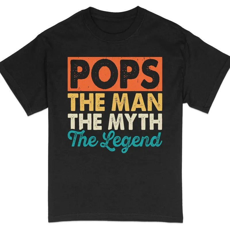 Pops Man Myth Legend Vintage Dad Shirt T-Shirts, Hoodie, Sweatshirt - T-Shirt, Sweatshirt, Hoodie