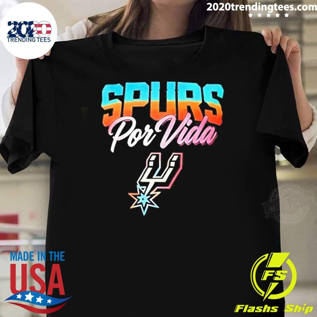Por Vida San Antonio Spurs Logo Shirt Unisex T-shirt, Sweatshirt, Hoodie, Long Sleeve Tee - T-Shirt, Sweatshirt, Hoodie
