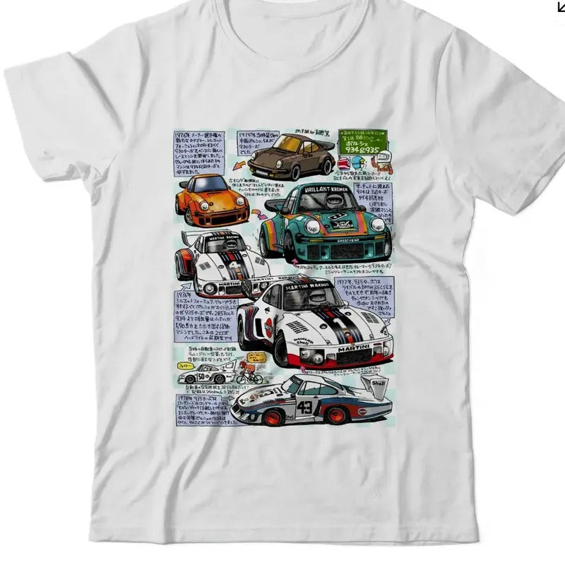 Porsche Anime Racing Shirt Menswear Top Underwear Man Tropical Human Round Neck Operator Casual T-Shirts, Hoodie, Sweatshirt - T-Shirt, Sweatshirt, Hoodie