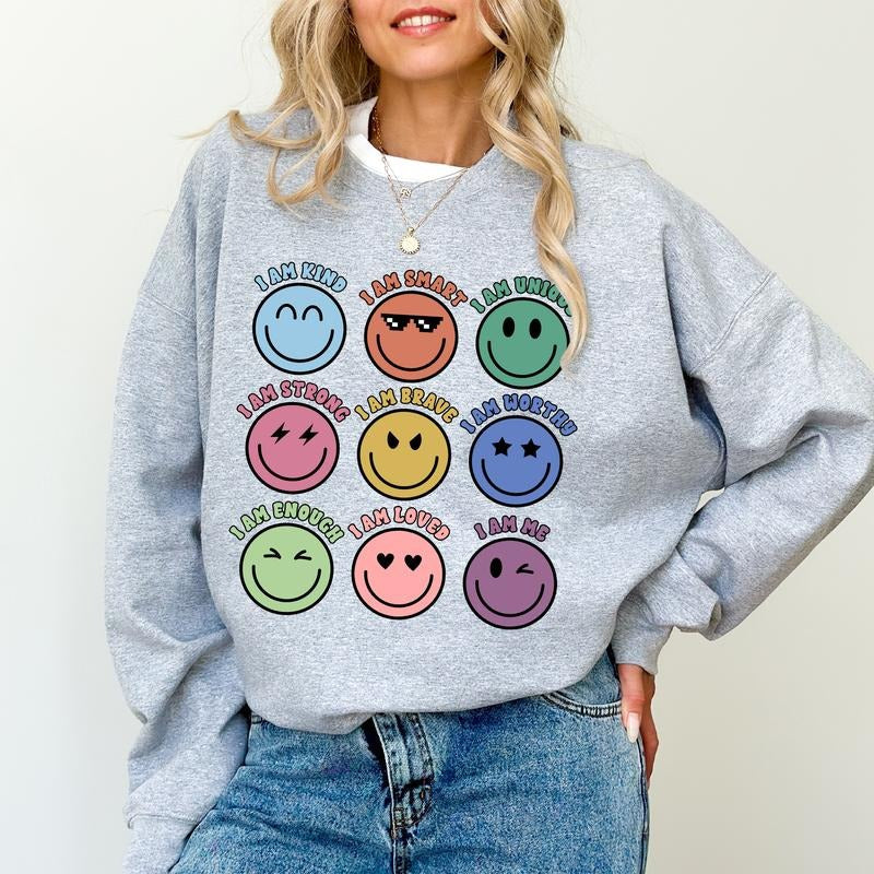 Positive Affirmations Mental Health Mental Health Awareness Month Grow Positive Thoughts Motivational Long Sleeve Inspirational Shirt Her Top Soft Cozy Fabric T-Shirts, Hoodie, Sweatshirt - T-Shirt, Sweatshirt, Hoodie