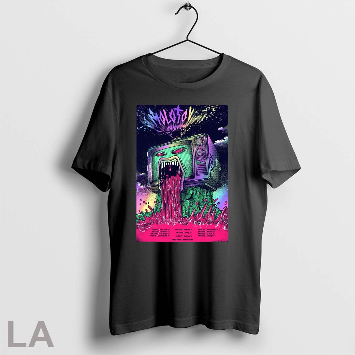 Poster Molotov Tour 2025 September 11 28 09 11 San Jose Ca 09 12 Anaheim Unisex T-shirt, Sweatshirt, Hoodie, Long Sleeve Tee - T-Shirt, Sweatshirt, Hoodie