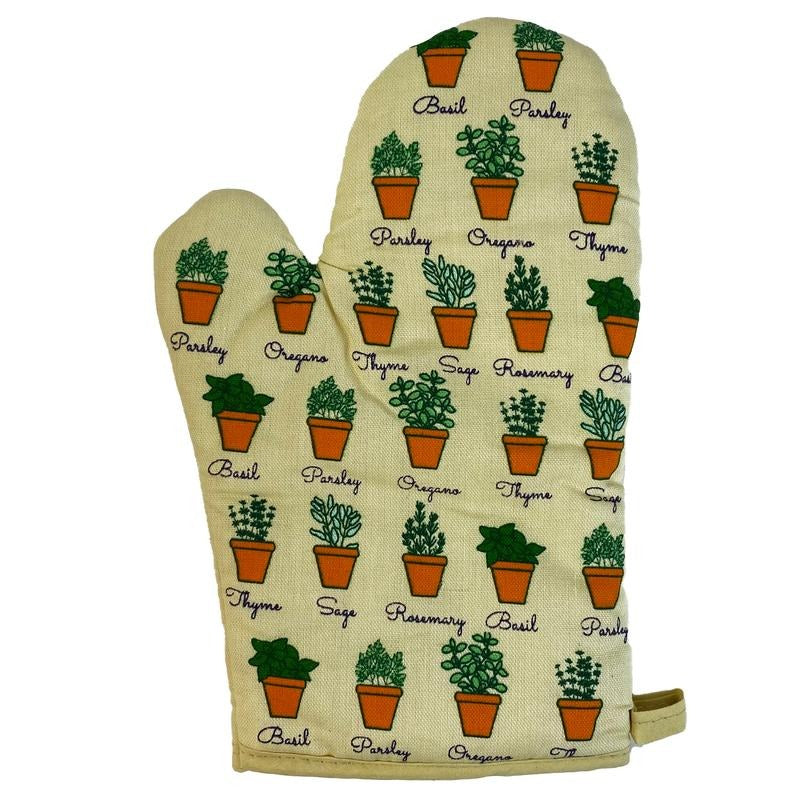 Potted Herbs Oven Mitt Cute Chef Spices Gardening Lover Novelty Kitchen Glove Funny Kitchenwear Funny Environmental Novelty Cookware Yellow T-Shirts, Hoodie, Sweatshirt - T-Shirt, Sweatshirt, Hoodie