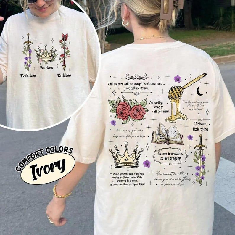 Powerless Bookish Comfort Colors Shirt Fan Fearless Fan Shirt Kai Azer I Love You Bookworms Romantic Quotes Shirt T-Shirts, Hoodie, Sweatshirt - T-Shirt, Sweatshirt, Hoodie