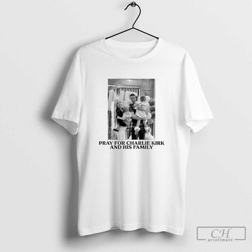 Pray For Charlie Kirk And His Family Black Graphic Shirt Sweater Unisex T-shirt, Sweatshirt, Hoodie, Long Sleeve Tee - T-Shirt, Sweatshirt, Hoodie