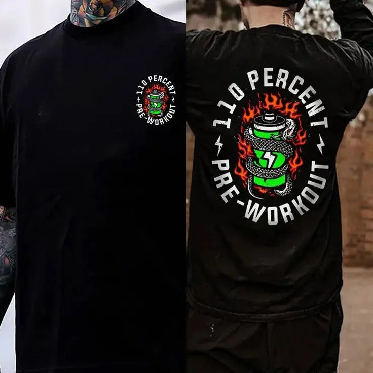 Pre Workout 110 Percent Snake Dangerous Item Printed Double Sided Shirt Motorcycle Shirt Shirt Naughty Clothes Menswear Classic Classic Cotton Fabric Cotton Fabric Menswear Classic Pocket Sport T-Shirts, Hoodie, Sweatshirt - T-Shirt, Sweatshirt, Hoodie