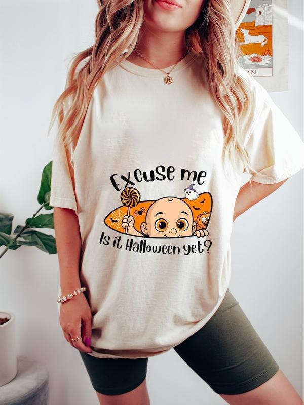 Pregnant Halloween Shirt Excuse Me Is Halloween Yet Shirt Funny Baby October Shirt Pregnancy Halloween Mom Be Shirt T-Shirts, Hoodie, Sweatshirt - T-Shirt, Sweatshirt, Hoodie