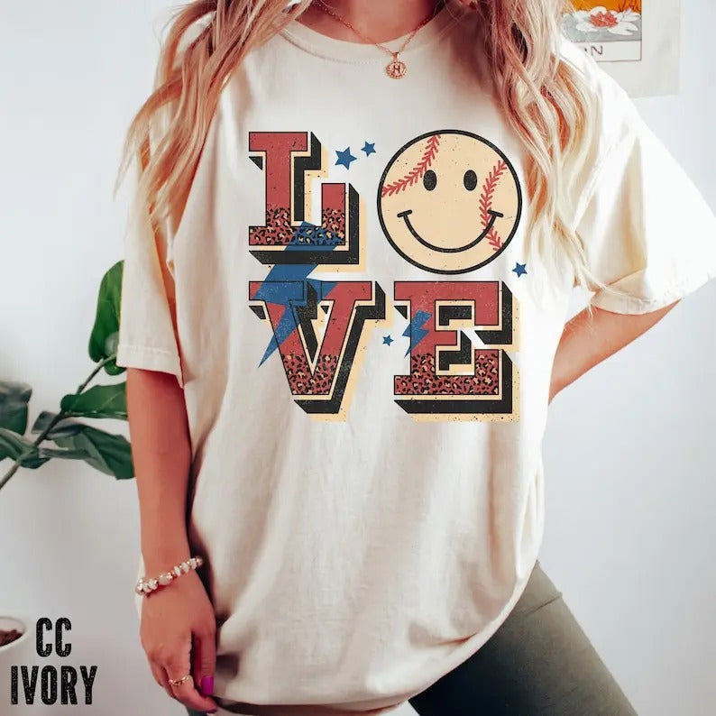 Baseball Lovers Shirt Smiley Face Baseball Shirt Baseball Mom Shirt T Ball Mom Shirt Baseball Fans Baseball Teestyle{N002}2 T-Shirts, Hoodie, Sweatshirt - T-Shirt, Sweatshirt, Hoodie