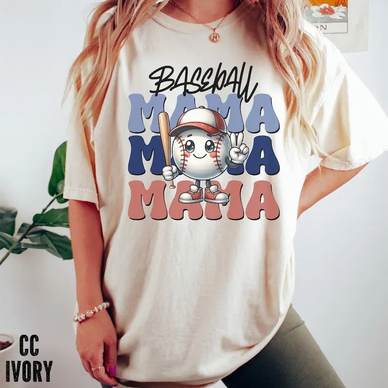 Baseball MAMA Baseball Cute Mama Gameday 'S Baseball Lovers Retro Baseball T Ball Mom T-Shirts, Hoodie, Sweatshirt - T-Shirt, Sweatshirt, Hoodie