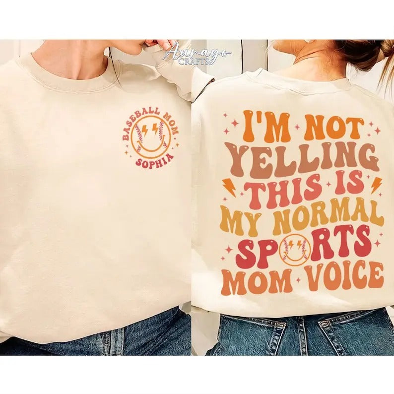 Baseball Mom Sports Mom Voice Shirt Funny Baseball Mom Shirt Game Day Baseball Season Baseball Lover Cotton Sleeve Cotton Sleeve T-Shirts, Hoodie, Sweatshirt - T-Shirt, Sweatshirt, Hoodie