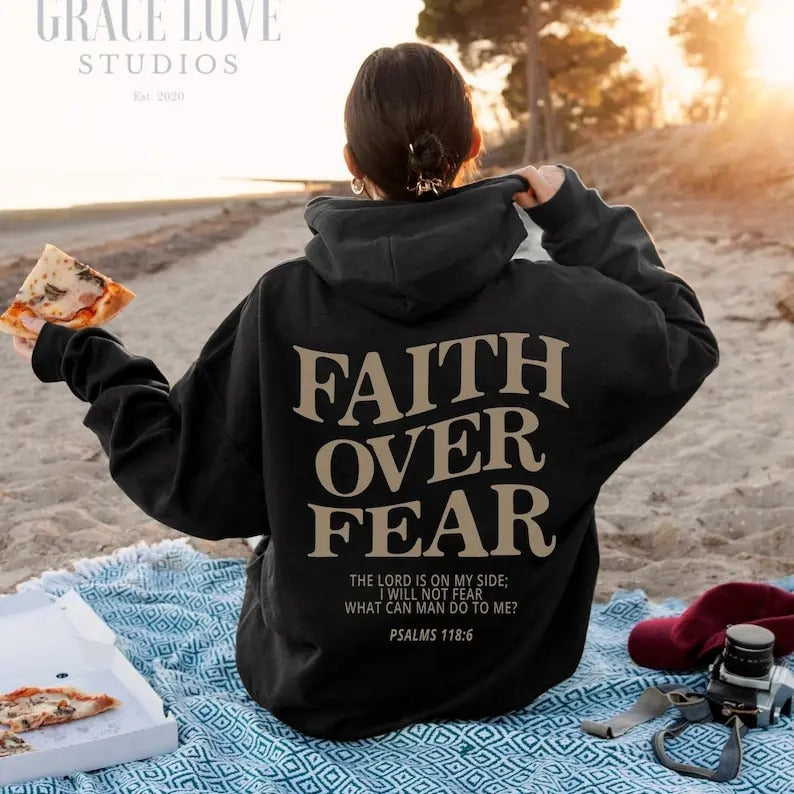 Faith Over Fear Christian Christian Jesus Bible Verse Shirt Clothes T-Shirts, Hoodie, Sweatshirt - T-Shirt, Sweatshirt, Hoodie