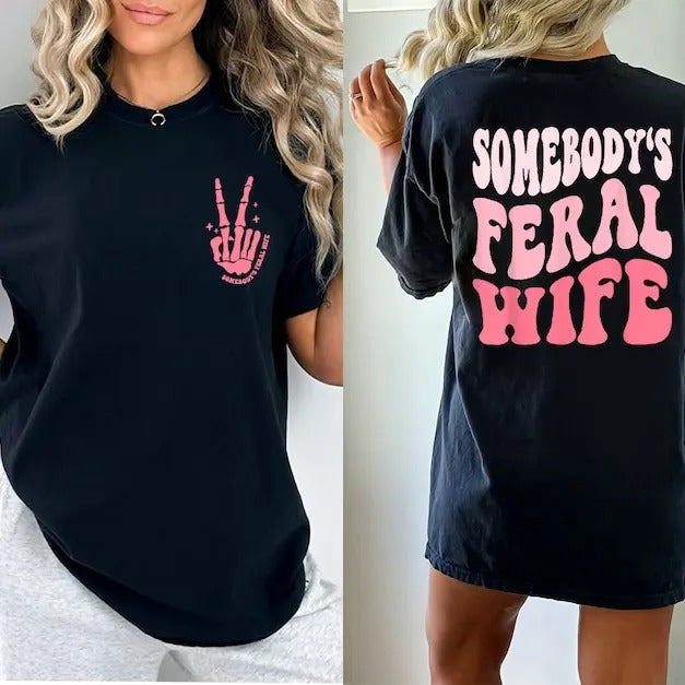 Feral Wife Shirt Somebodys Feral Wife Shirt Feral Ass Ex Wife Feral Wife Feral Mama Feral Ass Mama Feral Ex Wife Cotton Sleeve Cotton Sleeve T-Shirts, Hoodie, Sweatshirt - T-Shirt, Sweatshirt, Hoodie