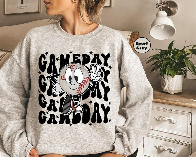 Game Day Baseball Game Day Baseball Match Matching Family Baseball Mom Sports Baseball T-Shirts, Hoodie, Sweatshirt - T-Shirt, Sweatshirt, Hoodie