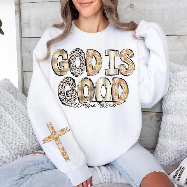 God Is Good All Time Religious Sleeve Bible Verse Psalm Jesus T-Shirts, Hoodie, Sweatshirt - T-Shirt, Sweatshirt, Hoodie