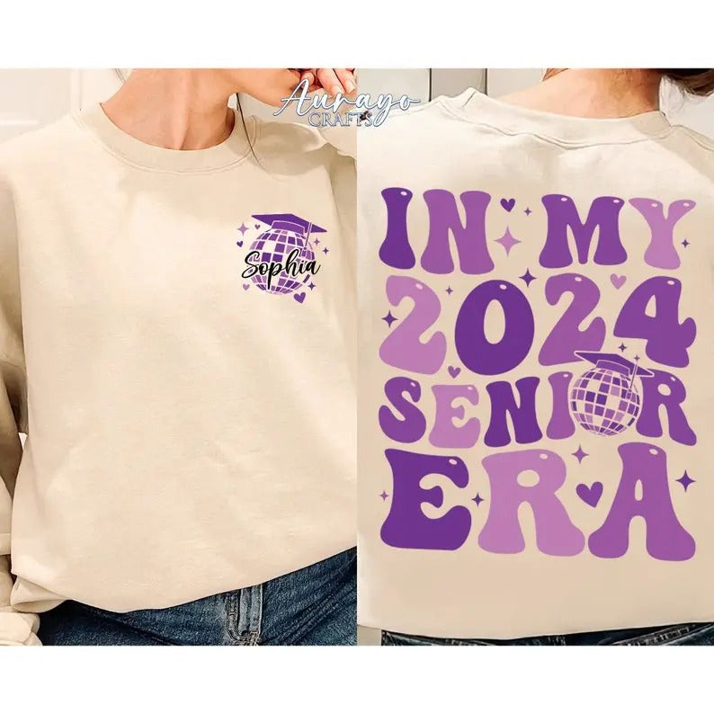 My 2024 Senior Graduation Era Custom Graduation Shirt Senior Graduation Senior 2024 Shirt Personalized Grad Retro Senior T-Shirts, Hoodie, Sweatshirt - T-Shirt, Sweatshirt, Hoodie