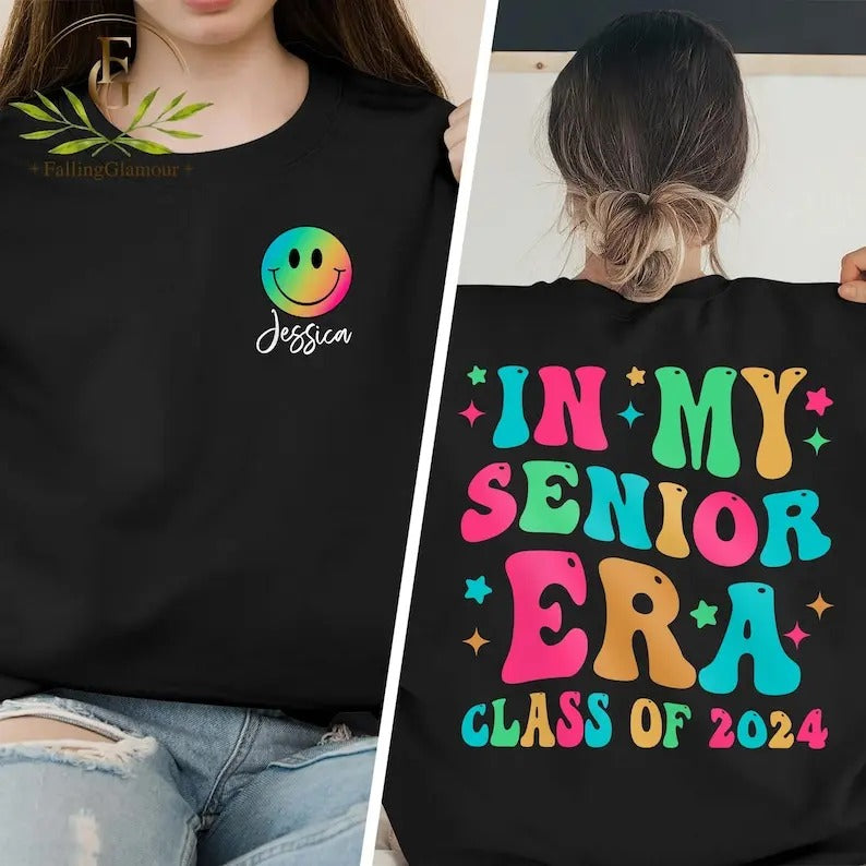 My Senior Era Shirt Senior 2024 Shirt Class 2024 Graduation 2024 High School Graduation Shirt Back School Grad T-Shirts, Hoodie, Sweatshirt - T-Shirt, Sweatshirt, Hoodie