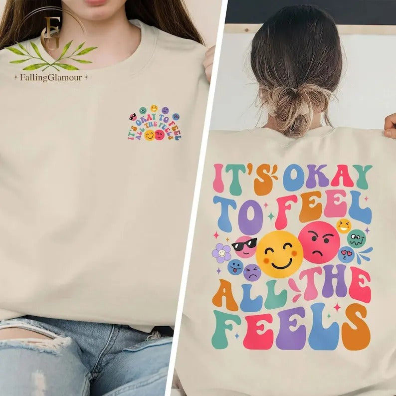 Inclusion Shirt Mental Health Shirt Speech Therapy Shirt RBT Shirts BCBA Shirt ABA Shirts Para Shirt 'S Okay Feel All Feels T-Shirts, Hoodie, Sweatshirt - T-Shirt, Sweatshirt, Hoodie