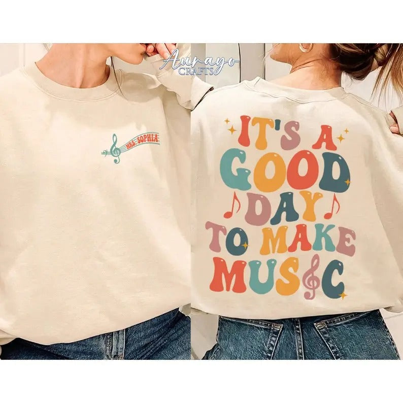 'S Good Day Make Music Shirt Custom Music Teacher Shirt Music Teacher Teacher Appreciation Back School T-Shirts, Hoodie, Sweatshirt - T-Shirt, Sweatshirt, Hoodie