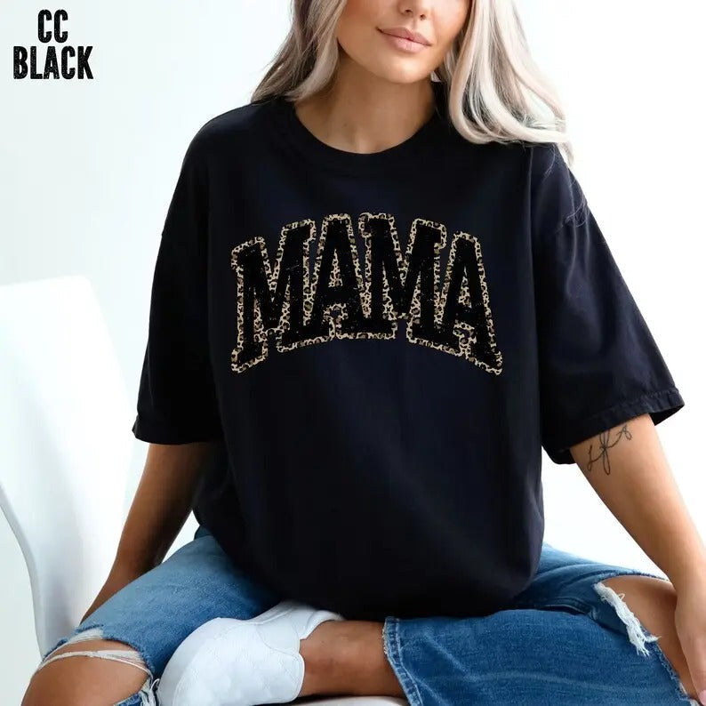 Leopard Mama Cute Mama New Mom Pregnancy Reveal Mom Life T-Shirts, Hoodie, Sweatshirt - T-Shirt, Sweatshirt, Hoodie