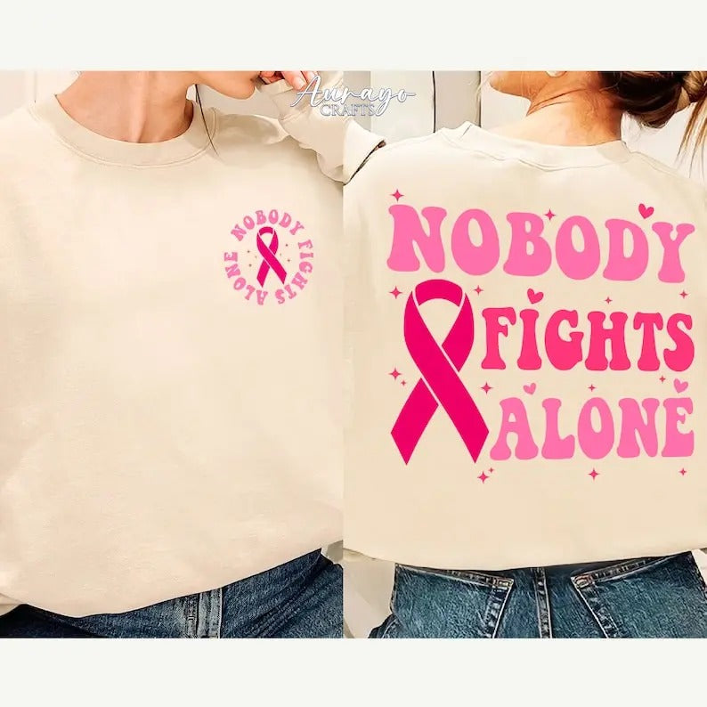 Nobody Fights Alone Shirt Nurse Shirt Oncology Squad Shirt Nurse Nurse Cancer Care Nurse Nurse Appreciation T-Shirts, Hoodie, Sweatshirt - T-Shirt, Sweatshirt, Hoodie