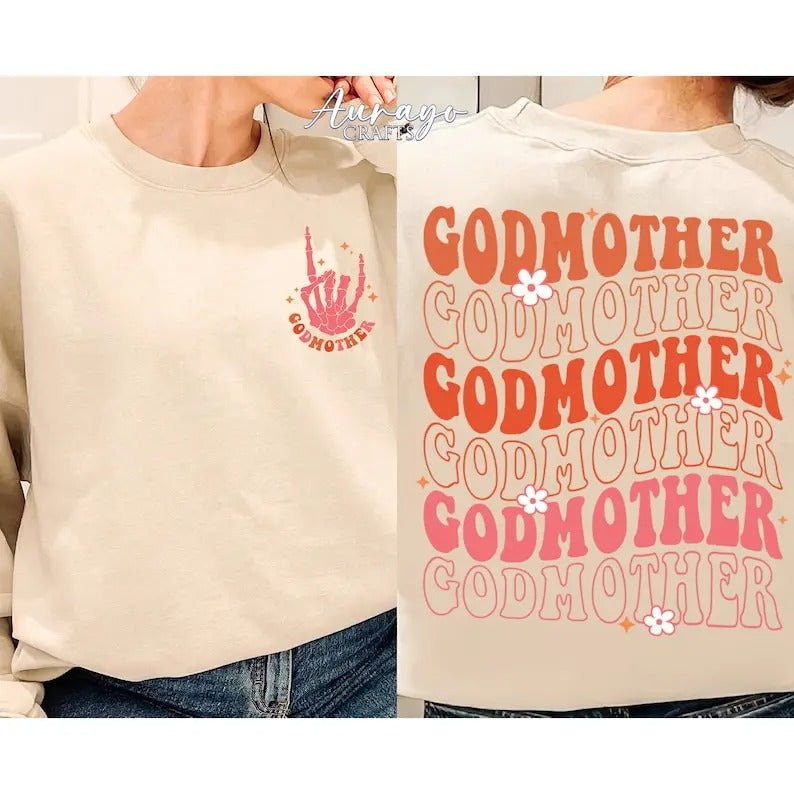 Personalized Godmother Shirt Custom Godmother Shirt Best Godmother Godson Goddaughter Godparent T-Shirts, Hoodie, Sweatshirt - T-Shirt, Sweatshirt, Hoodie