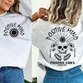 Positive Mind Skull Self Love Inspirational Wildflower Shirt T-Shirts, Hoodie, Sweatshirt - T-Shirt, Sweatshirt, Hoodie