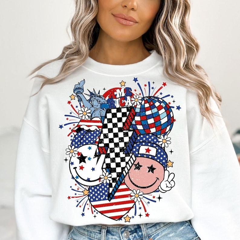Retro 4th July 4th July Fourth July Shirt T-Shirts, Hoodie, Sweatshirt - T-Shirt, Sweatshirt, Hoodie