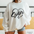 Sister Heart Themed Auntie Shirt Mom Aunt Sweat Titi Minimalist Sis T-Shirts, Hoodie, Sweatshirt - T-Shirt, Sweatshirt, Hoodie