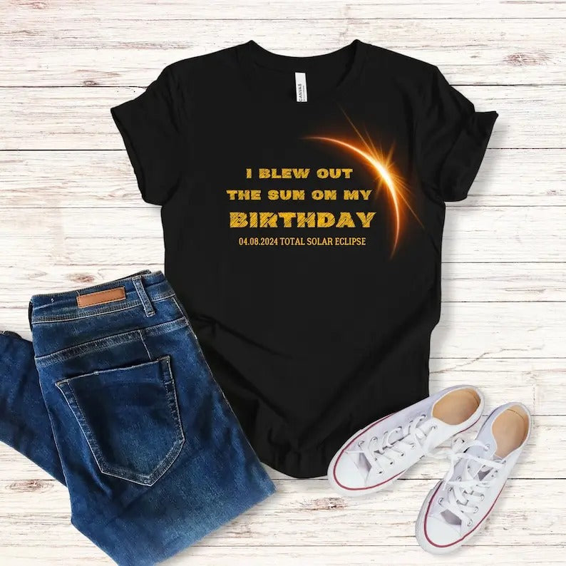 Solar Eclipse 2024 Shirt April 8th Total Solar Eclipse BDay Funny Solar Eclipse Party Shirt T-Shirts, Hoodie, Sweatshirt - T-Shirt, Sweatshirt, Hoodie