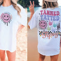 Tanned Tatted Tipsy Summer Smiley Face T-Shirts, Hoodie, Sweatshirt - T-Shirt, Sweatshirt, Hoodie