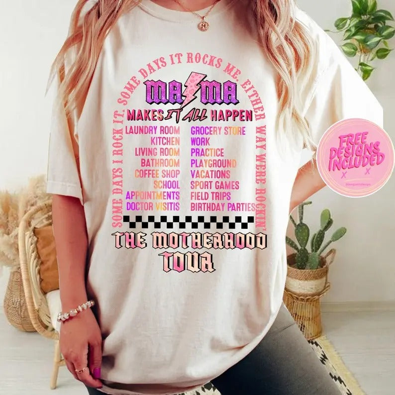 Motherhood Tour Some Days I Rock Some Days Rocks Me Either Way Were Rockin Mama Lighting Bold Glitter Mom T-Shirts, Hoodie, Sweatshirt - T-Shirt, Sweatshirt, Hoodie